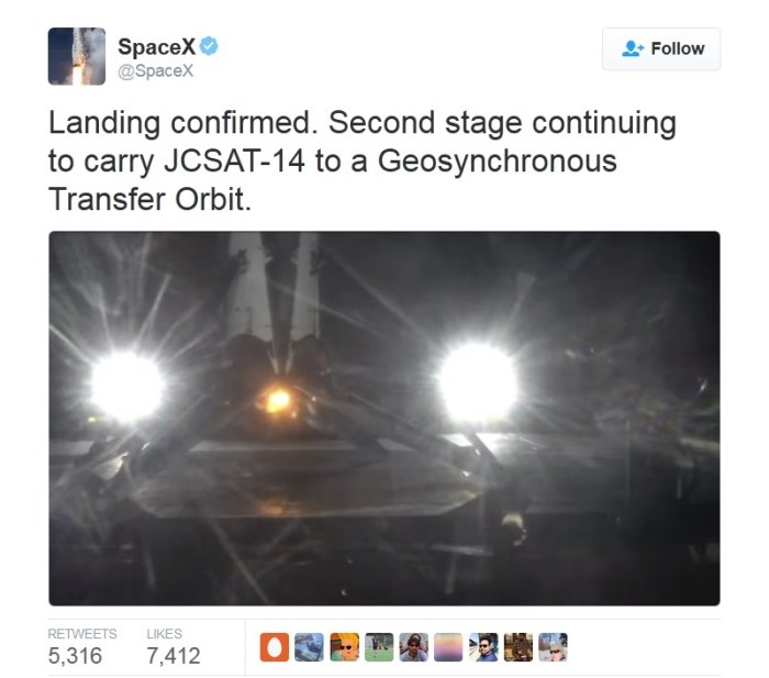 SpaceX aterizare Falcon 9